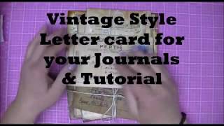 Vintage Style Letter Card for your journals & Tutorial
Today I am sharing a new letter style insert for your journals. Its easy to do and will add a nice vintage touch to your projects.
Thanks so much for watching, be safe and be well,
This video is not intended for children. Vintage Style Letter Card for your journals & Tutorial