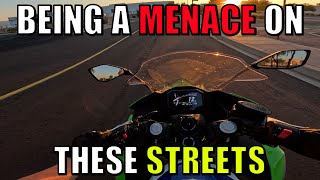 Menacingly Riding Around Town!