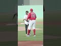 Mo'ne Davis throws out the 1st pitch to Jason Varitek at Red Sox spring training! 👏