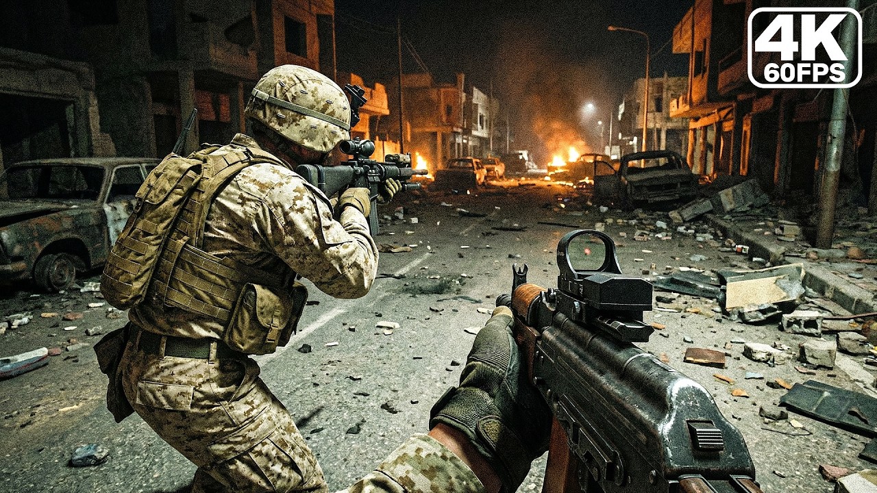 Evacuación Nocturna en Irak | Gráficos ULTRA Realistas | 4K 60FPS | Battlefield3