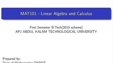 MAT101 MODULE 1 PART1