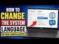 How to change language in lenovo laptop