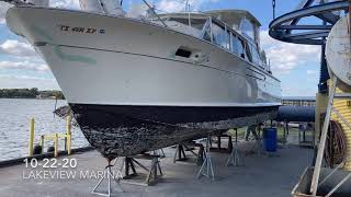 1968 42’ Chris Craft Commander Fiberglass Repair Part 1