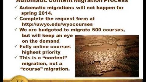 WyoCourses Migration Video