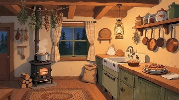 A Warm 1950s Kitchen — Another Room Wrapped in Coffee Steam and the Murmur of Evening Jazz