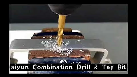 6pcs Metric Thread M3-M10 Titanium Coated HSS Drill and Tap Bits 1/4" Hex Shank