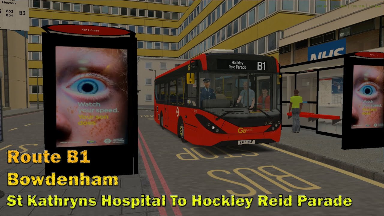 Omsi 2 Bowdenham  - B1 St Kathryns Hospital To Hockley Reid Parade (E200MMC)