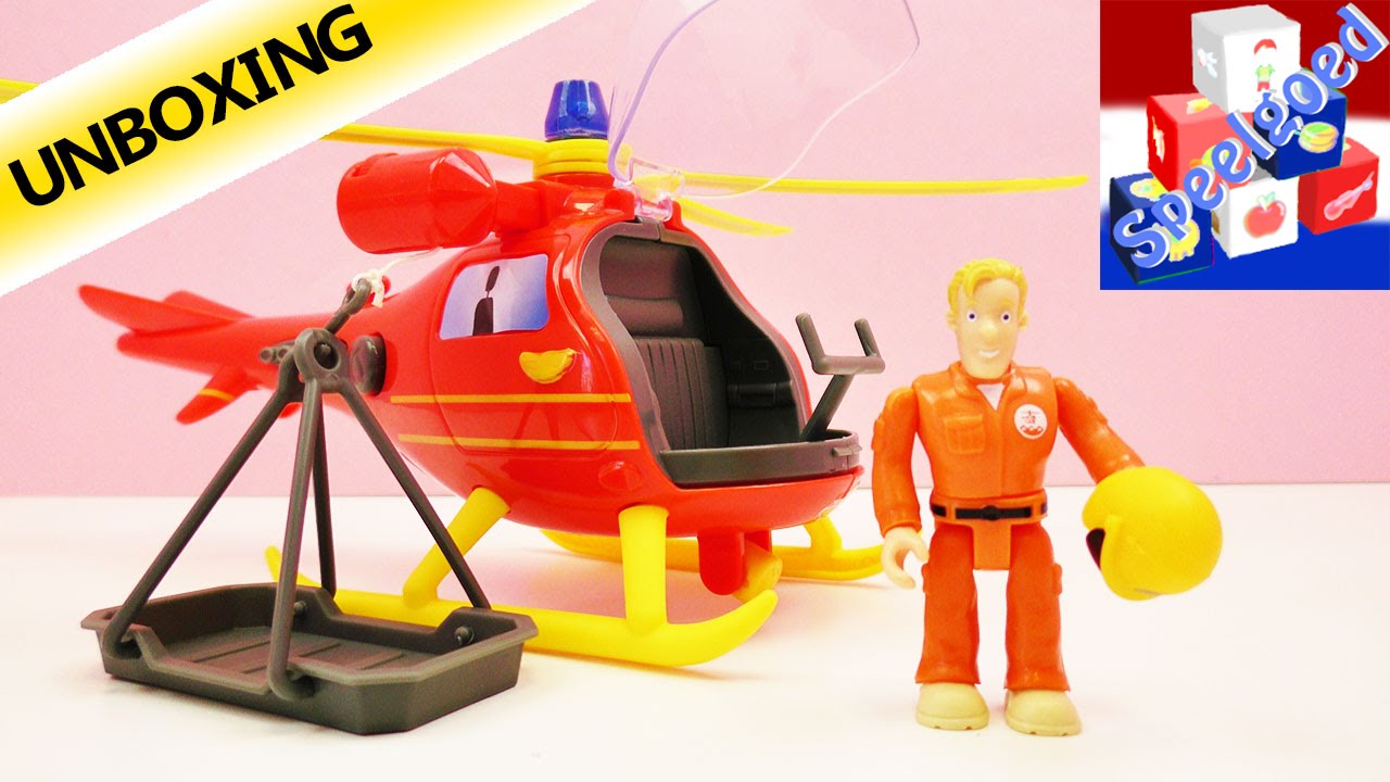 Parel bemanning Aangenaam kennis te maken Brandweerman Sam speelgoedhelicopter Wallaby Nederlands – Piloot Tom vliegt  – Unboxing & demo - YouTube