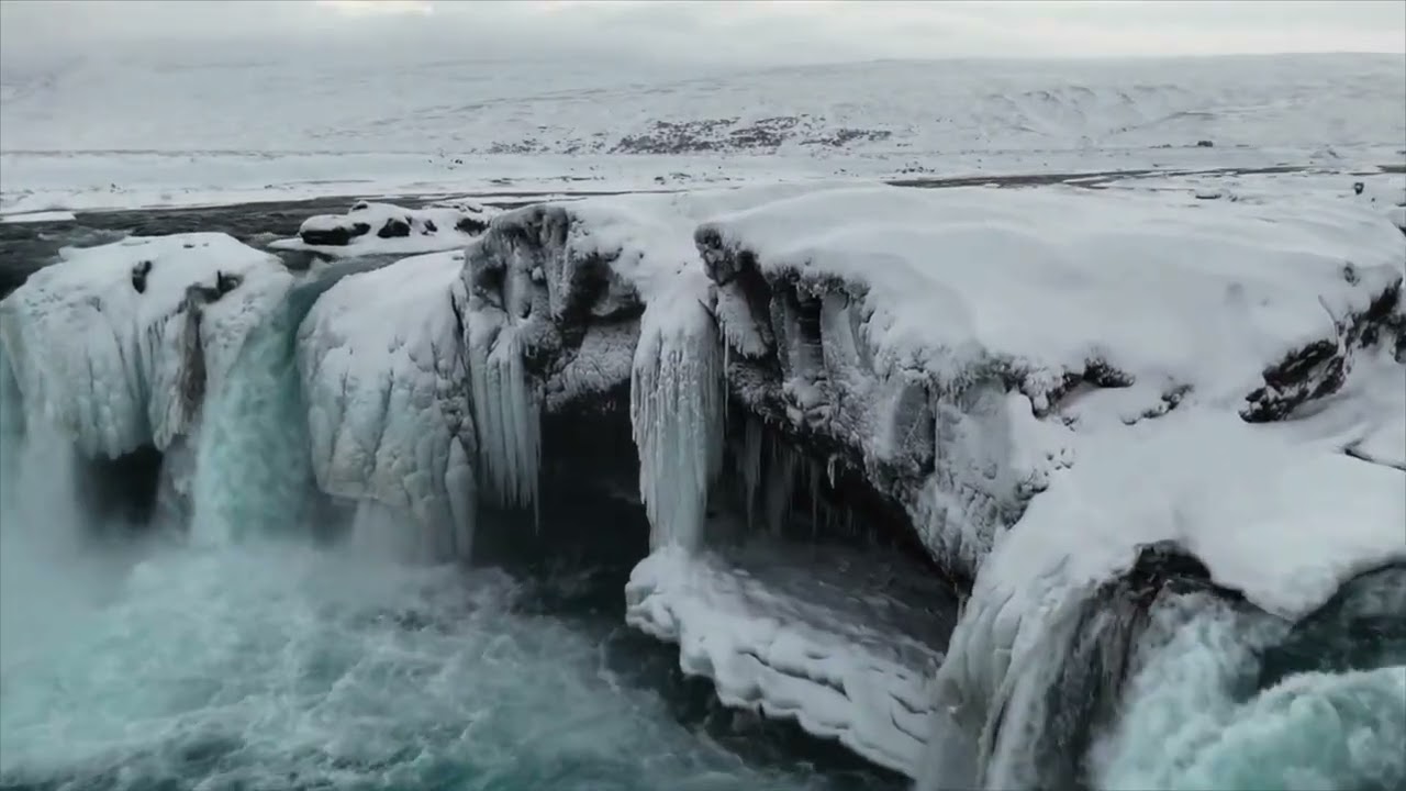 Winter waterfall…… peaceful piano improvisation…. Song blessing offered with love.