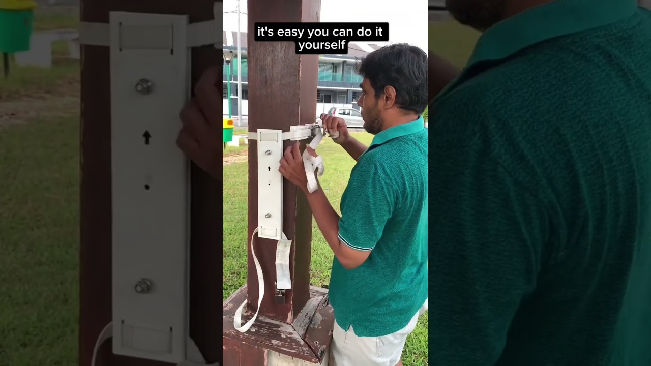 Simple, Tool-Free TV Installation on Any Wooden Pillar