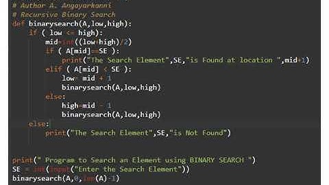 DIVIDE & CONQUER Python Implementation - Part II (Searching)