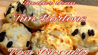 BETTER THAN TIM HORTONS| TEA BISCUITS (RAISIN & CHEESE) EASY RECIPE| BAKING 101