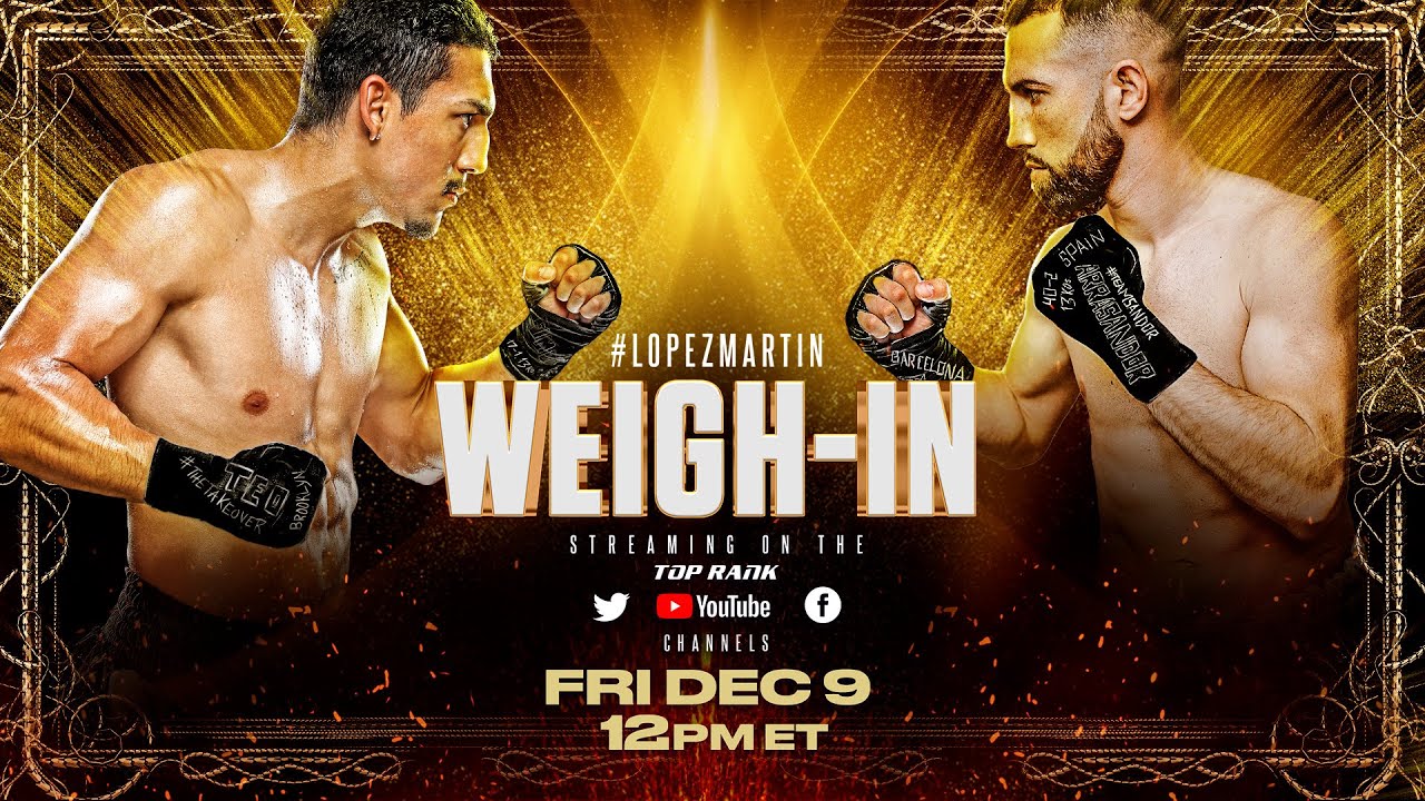 Teofimo Lopez vs Sandor Martin OFFICIAL WEIGH-IN