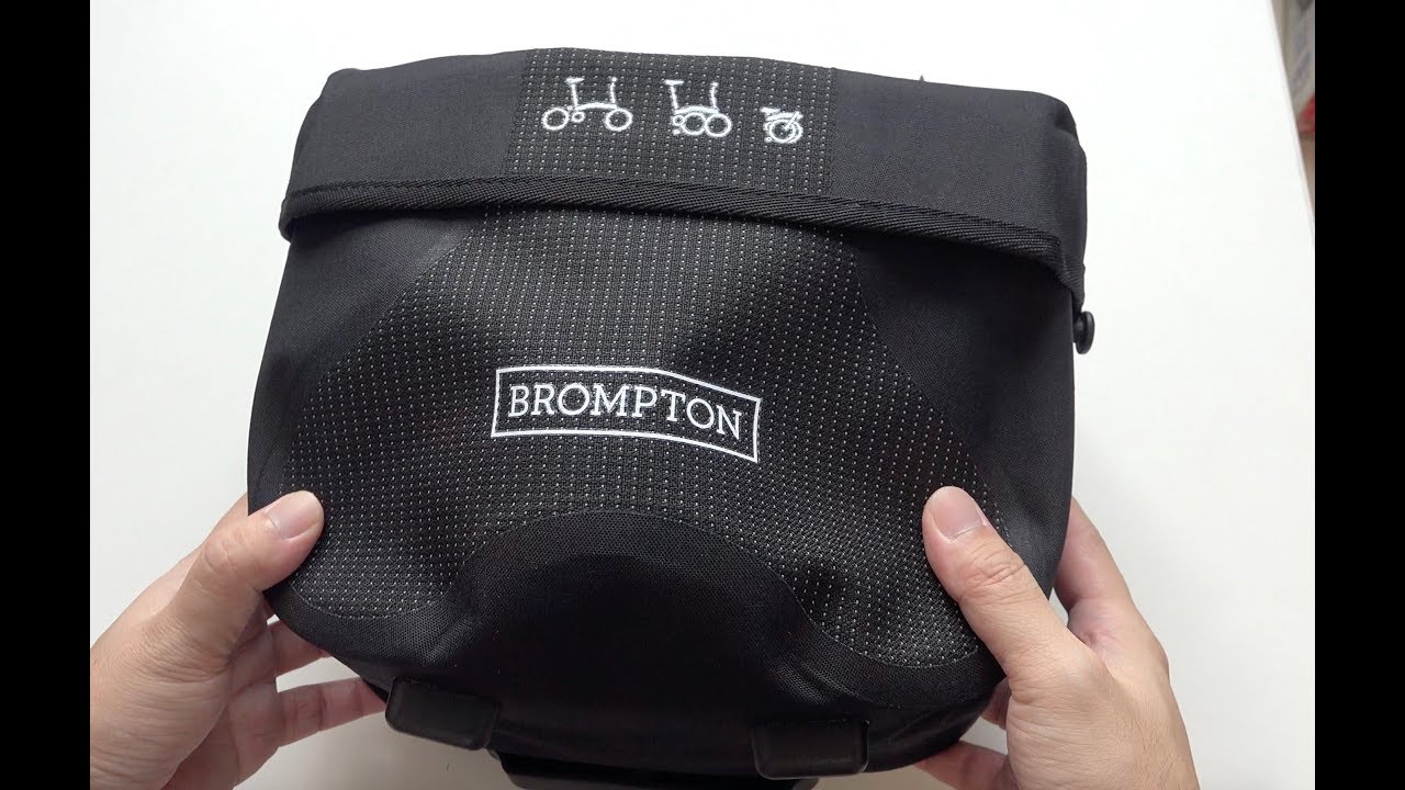 Brompton Mini O Bag Black with reflective materials