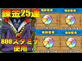【ドラクエタクト】りゅうおうの杖錬金25連！800スタミナで錬金素材何個落ちたか主の結果報告します！