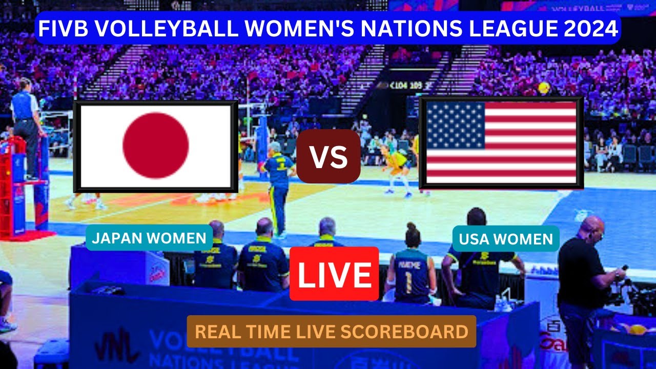 Japan Vs USA LIVE Score UPDATE Today 2024 FIVB Volleyball Women's
