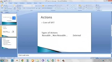 UFT Actions: Overview