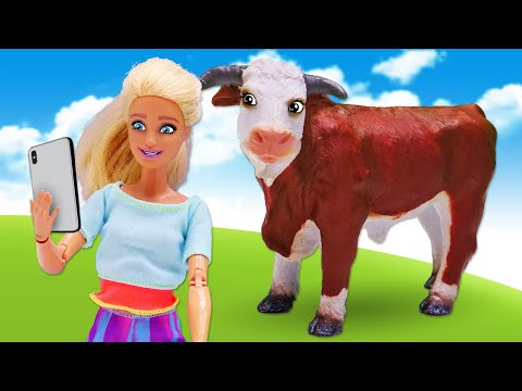 Видео: Барби и Кен – невероятные приключения на ферме! Влог куклы Барби. Игрушки для девочек