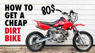 How to get a cheap Motorbike   - 80$ Chinese Pitbike / Dirtbike.