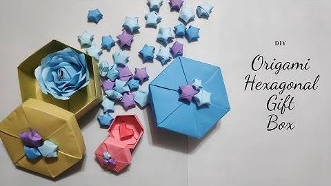 DIY How to make a Hexagonal Gift Box | Origami Hexagonal Gift Box Tutorial - 1 Sheet DIY |  Crafts