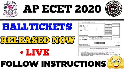Ap Ecet Halltickets Released Now
