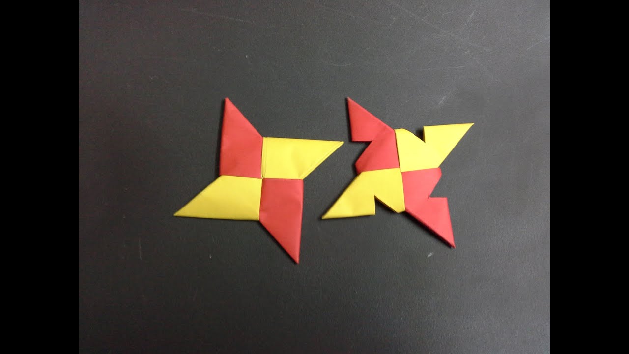 how to make a paper ninja star step by step (tutorial) origami shuriken YouTube