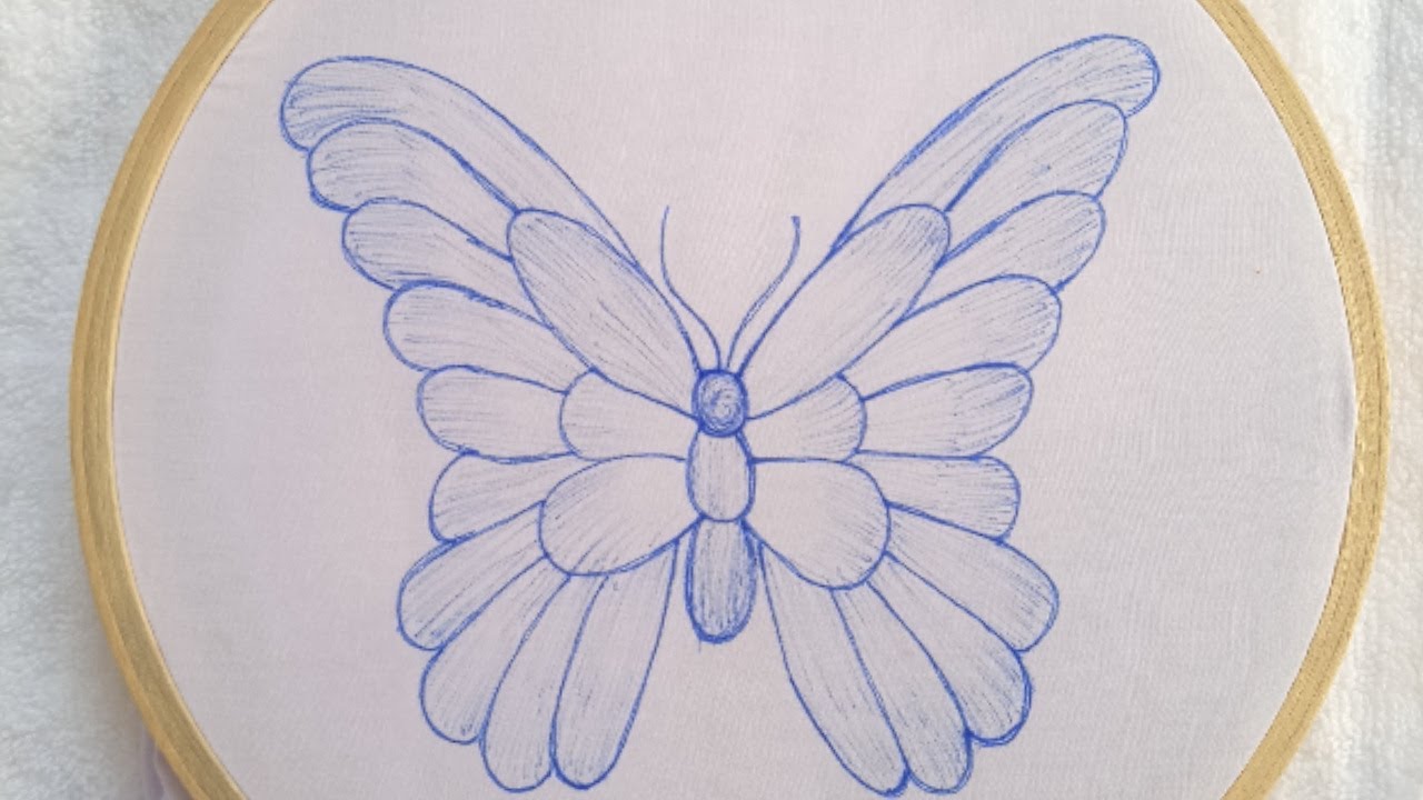 Beautiful Butterfly embroidery design ll 3d butterfly hand embroidery