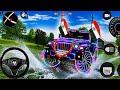 Modified Mahindra Thar stunt 😈 Indian Red Thar Game | Gadi Wala Video Game #2026
