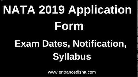 NATA 2019, NATA 2019 Application Form