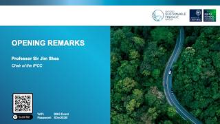 Professor Sir Jim Skea - Finance and the Global Assessments Symposium