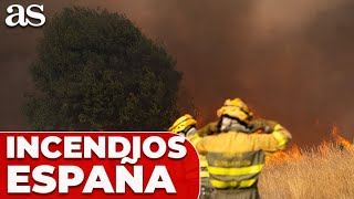 NOCHE TRÁGICA en ESPAÑA por los INCENDIOS: 3 HERIDOS y miles DESALOJADOS | MADRID, CÁDIZ...