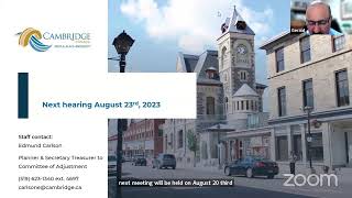 Committee of Adjustment - August 9th 2023 Common Council Study Session August 9th 2023