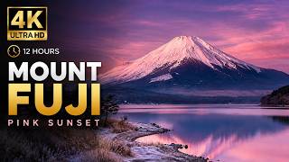 Mount Fuji Pink Sunset | 12 Hours 4K TV Wallpaper & Screen Art screenshot 2