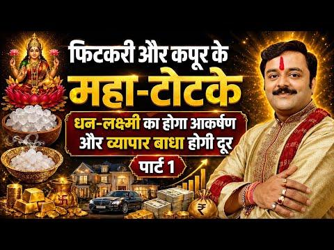फिटकरी कपूर के महा टोटके कंगाली दूर करने व धन बरसाने वाले अचूक उपाय | रातों रात गरीबी खत्म | Part 1