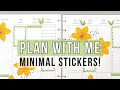 Plan With Me - Minimal Stickers! Custom Spread for Megan - Happy Planner 1st Week of Spring 2024