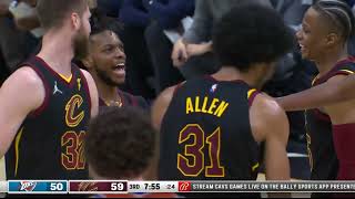Darius Garland nails the step-back three! He gets fouled and converts the 4-pt play!