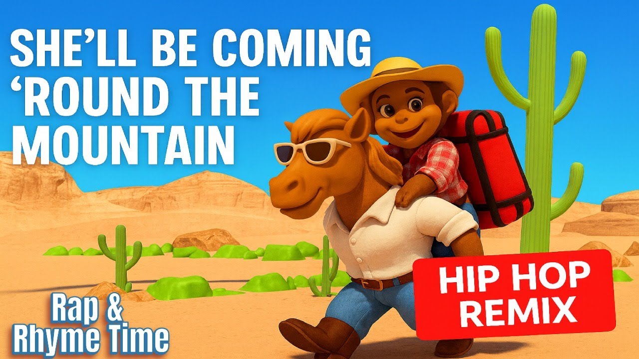 She'll Be Coming 'Round the Mountain (Hip Hop Remix) | Fun Hip Hop Kids Songs and Nursery Rhymes