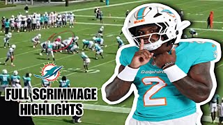 Miami Dolphin’s FULL SCRIMMAGE @ Training Camp DAY 10 HIGHLIGHTS: Malik Willis LIGHTNING UP Defense