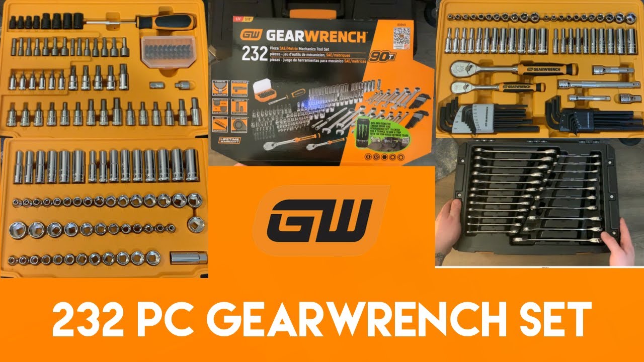 国内在庫】 GEARWRENCH Set 243 Pc. Pc. 12 Mechanics Pt. in Mechanics GEARWRENCH  Tool 219 Drawer Set in Tool Drawer Storage Box 80972 