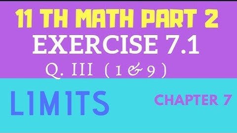11th math exercise 7.1 Q3 (1 & 9)