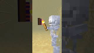 Death Worm Attack Skeleton #Monsterschool #Minecraft #Shortsminecraft #Shorts #Deathworm