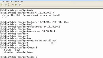 Configuring a DHCP Server on a Cisco Router