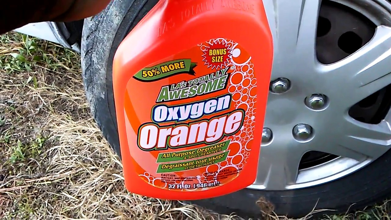 Awesome orange cleaner degreaser test review on tires YouTube