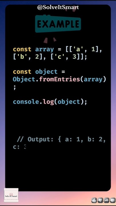 🔥 Javascript : Array - Object || Solve It Smart - YouTube