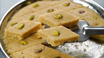 Suji Barfi Recipe With 1 Cup Suji | Suji Sweet Barfi Recipe | Suji Halwa Recipe | Easy Suji Sweets