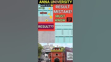 Anna University Result Mistake! #shorts #annauniversity #result #awareness #regulation2021 #semester