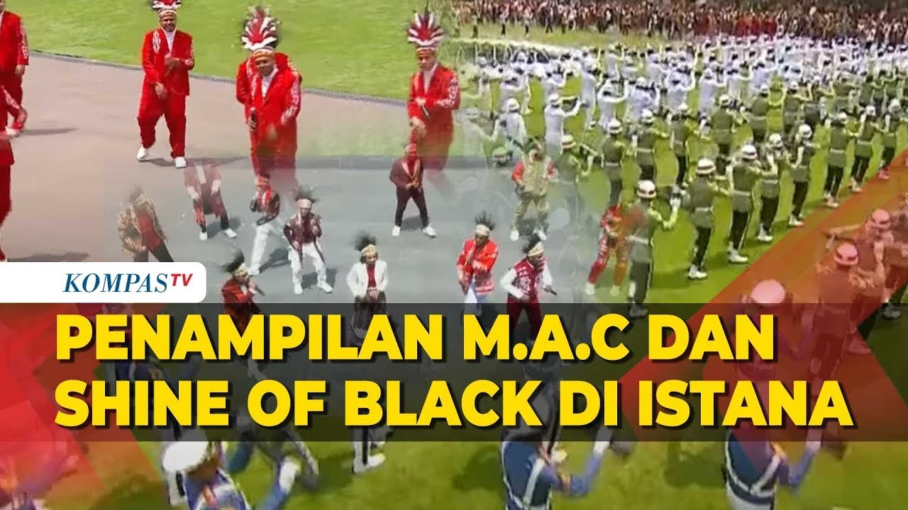 Koreo Senam Senjata Pasukan Upacara Iringi Penampilan M A C dan Shine of Black di HUT ke 78 RI