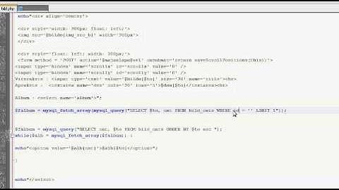 PHP photo album update