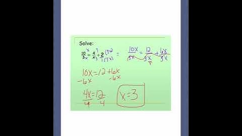 Solving Rational Equations Video Notes