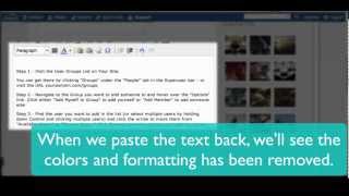 WYSIWYG How To Paste as Plain Text and Paste from Word